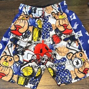 Graffiti bear flow society shorts